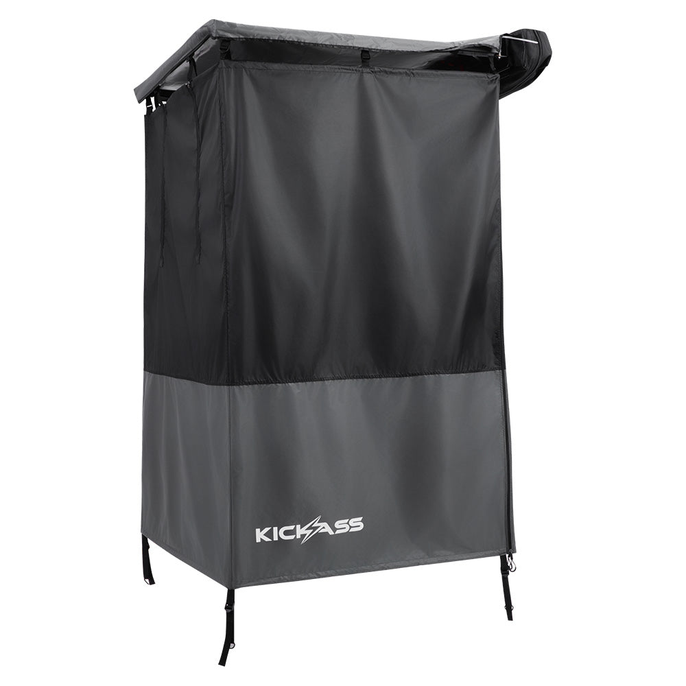 KickAss Premium LEFT Fold-Out Shower Tent Awning and Camping Change Room with LED lighting