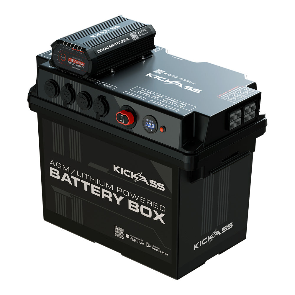 KickAss Battery Box with 25A DCDC Charger + Integrated Bluetooth