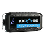 KickAss 12V, 1500A Portable Car Jump Starter with Power Bank - 3000A Peak