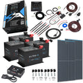KickAss PowerBoss 2000W Premium Off-Grid System with Remote Display, 920Ah Lithium Batteries & Dual 250W Solar Panels - Built for Caravans