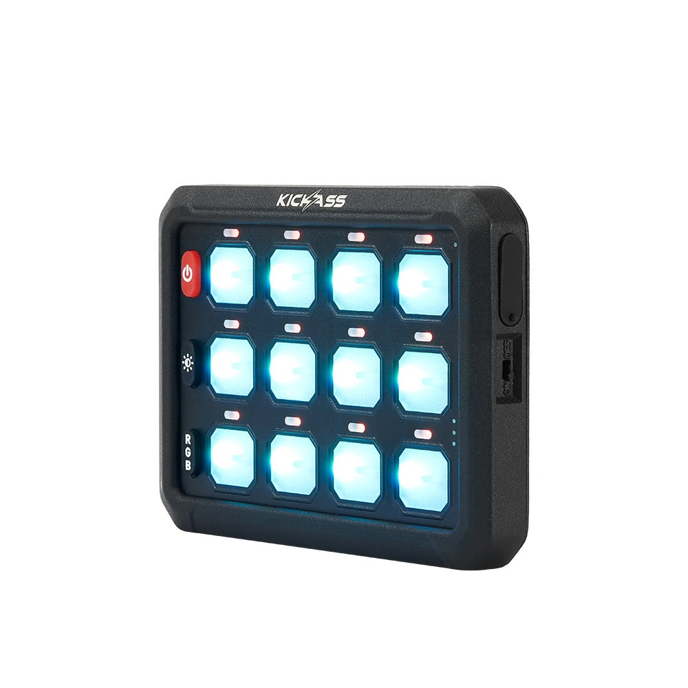 KickAss 12/24V 12 Gang Wireless Switch Panel with Magnetic Charging Cradle - MKII