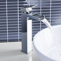 Kinetic Tall  Waterfall Basin Mixer Tap - Chrome