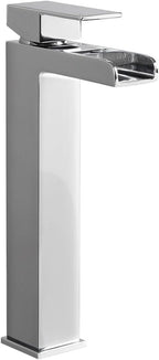 Kinetic Tall  Waterfall Basin Mixer Tap - Chrome