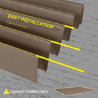 Retractable Pergola Replacement Cover, UV30+ Protected Fabric for 2.85 x 2m Pergola, Coffee