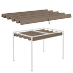 Retractable Pergola Replacement Cover, UV30+ Protected Fabric for 2.85 x 2m Pergola, Coffee