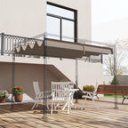 Retractable Pergola Replacement Cover, UV30+ Protected Fabric for 2.85 x 2m Pergola, Coffee