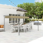Retractable Pergola Shade Cover, Replacement Canopy Fabric for 4 x 3m Pergola, Tan