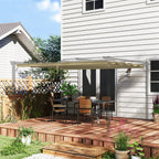 Retractable Pergola Shade Cover, Replacement Canopy Fabric for 4 x 3m Pergola, Tan