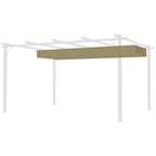 Retractable Pergola Shade Cover, Replacement Canopy Fabric for 4 x 3m Pergola, Tan