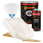 Spinnaker White - Hot Rod Flatz Flat Matte Satin Urethane Auto Paint - Complete Gallon Paint Kit