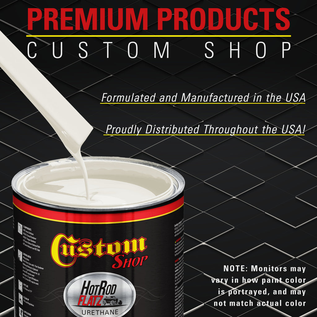 Spinnaker White - Hot Rod Flatz Flat Matte Satin Urethane Auto Paint - Complete Quart Paint Kit