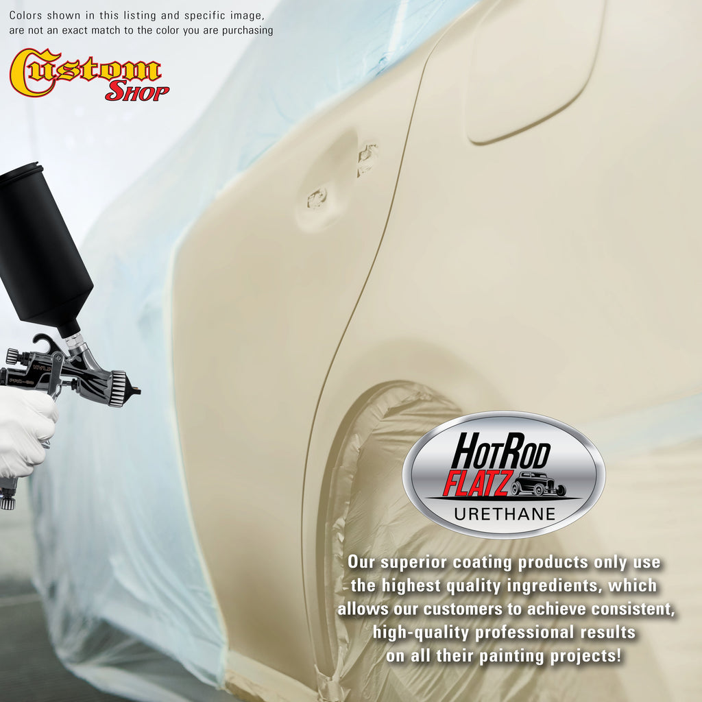 Ivory - Hot Rod Flatz Flat Matte Satin Urethane Auto Paint - Complete Quart Paint Kit Coating, 4:1 Mix