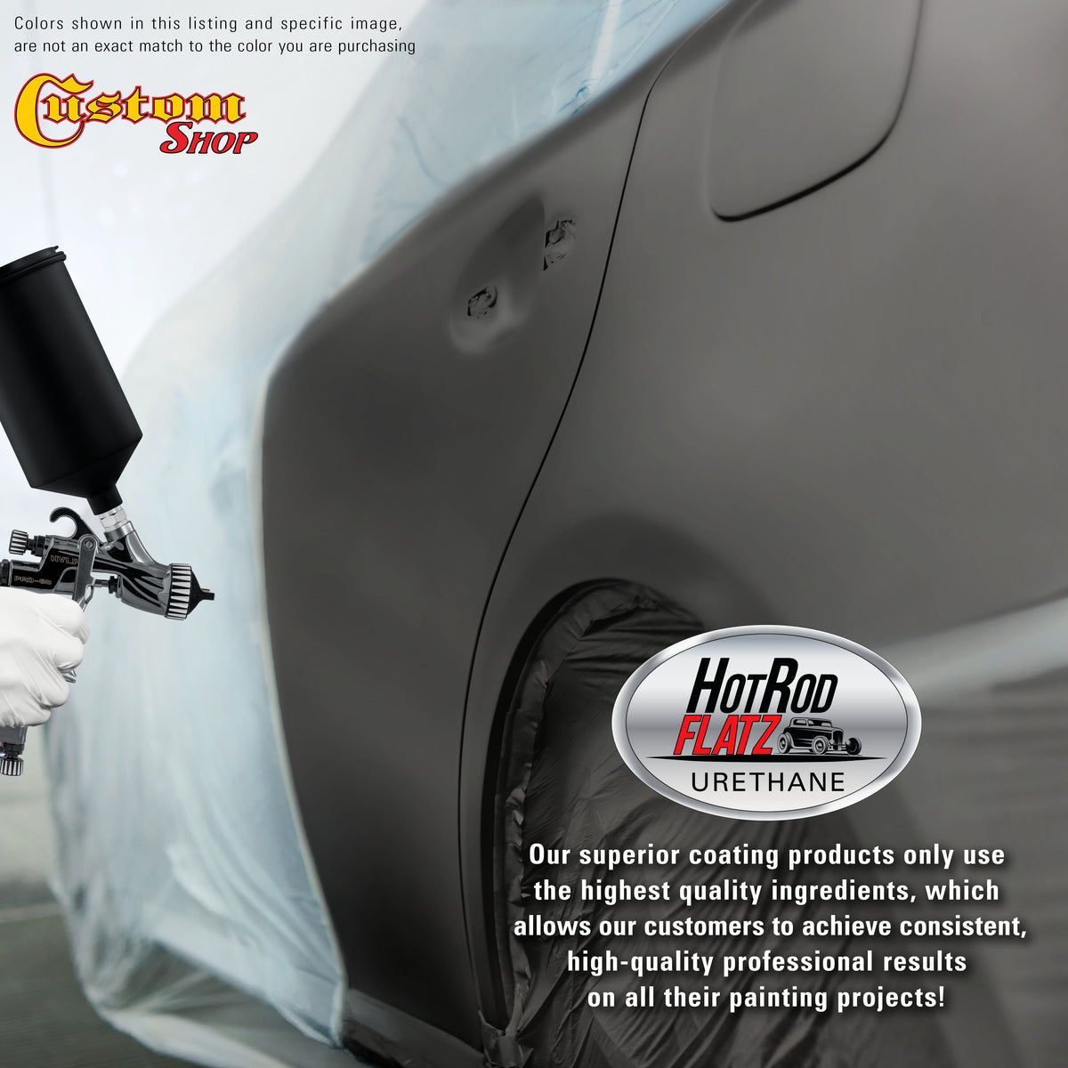 Machinery Gray - Hot Rod Flatz Flat Matte Satin Urethane Auto Paint - Complete Gallon Paint Kit