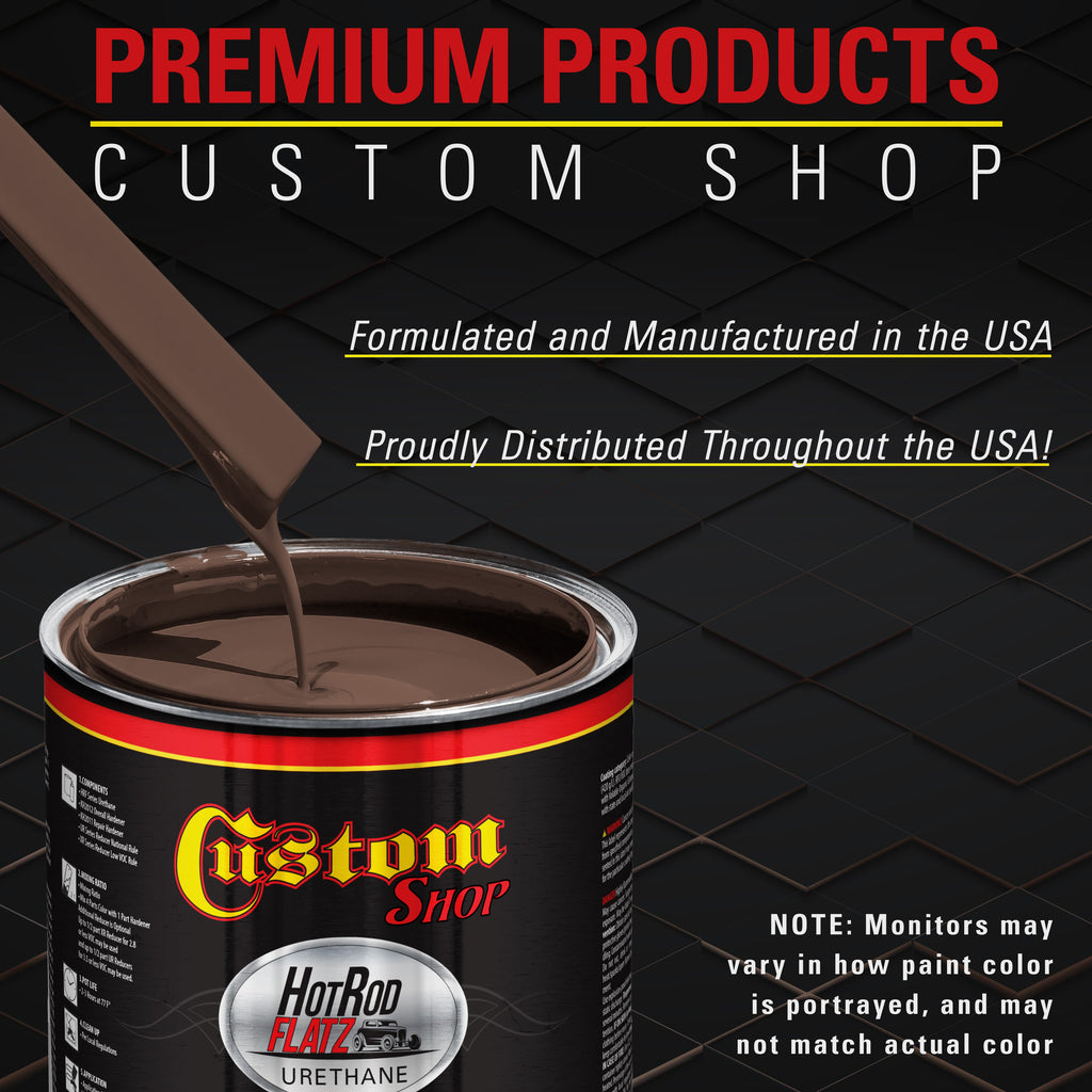 Dark Brown - Hot Rod Flatz Flat Matte Satin Urethane Auto Paint - Complete Quart Paint Kit Coating