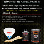 Daytona Yellow - Hot Rod Flatz Flat Matte Satin Urethane Auto Paint - Complete Quart Paint Kit