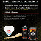 Electric Yellow - Hot Rod Flatz Flat Matte Satin Urethane Auto Paint - Complete Gallon Paint Kit