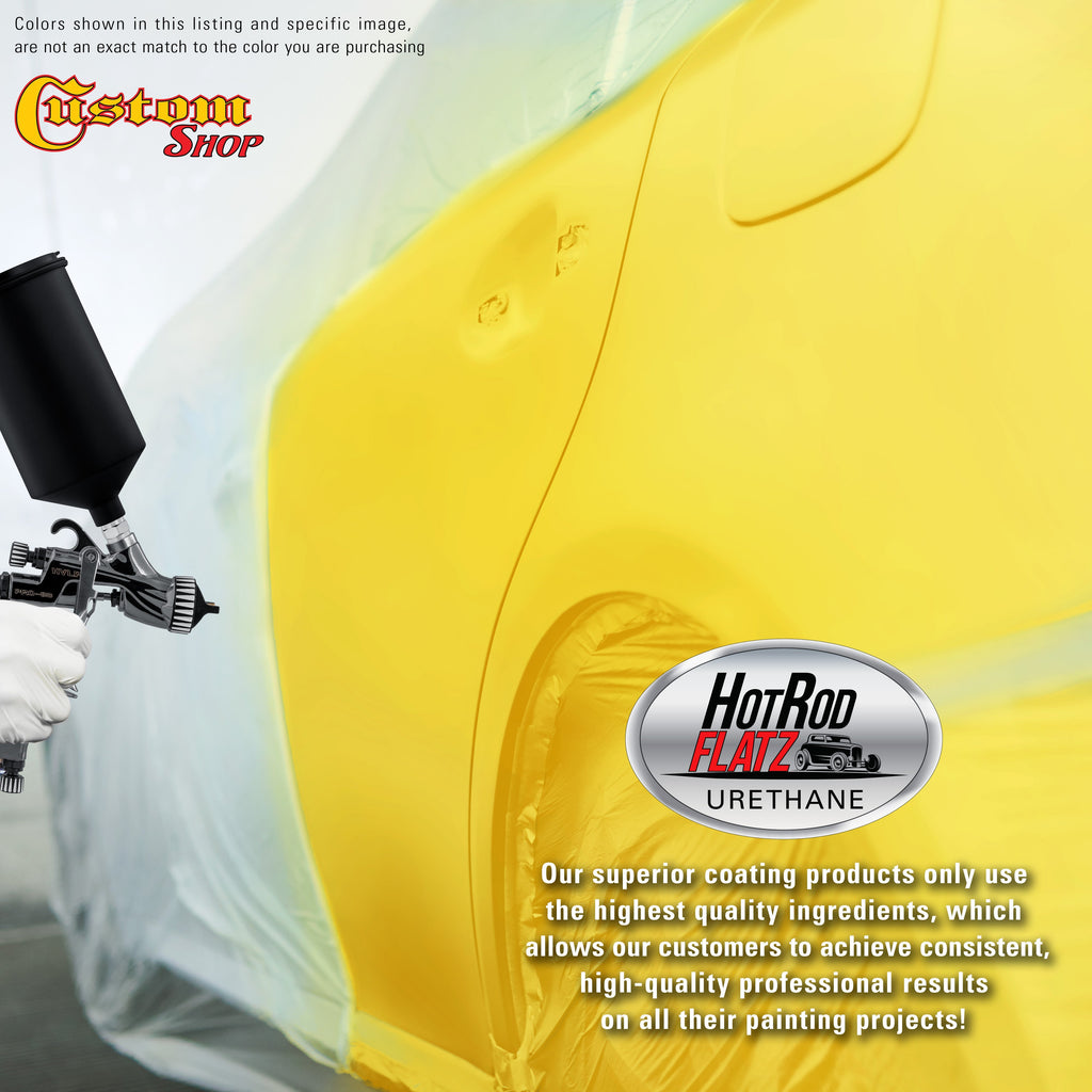 Electric Yellow - Hot Rod Flatz Flat Matte Satin Urethane Auto Paint - Complete Quart Paint Kit
