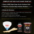 Viper Yellow - Hot Rod Flatz Flat Matte Satin Urethane Auto Paint - Complete Quart Paint Kit Coating