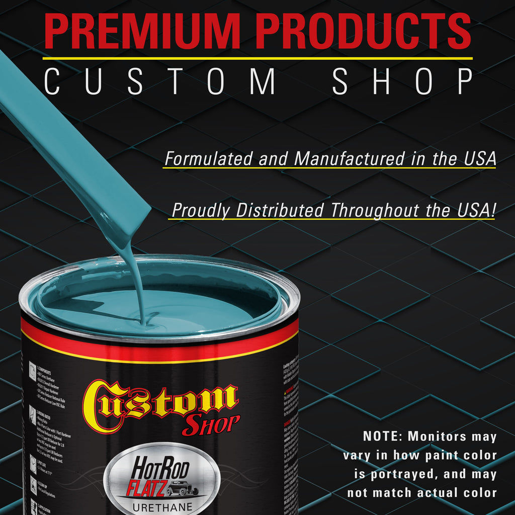 Medium Blue - Hot Rod Flatz Flat Matte Satin Urethane Auto Paint - Complete Quart Paint Kit Coating