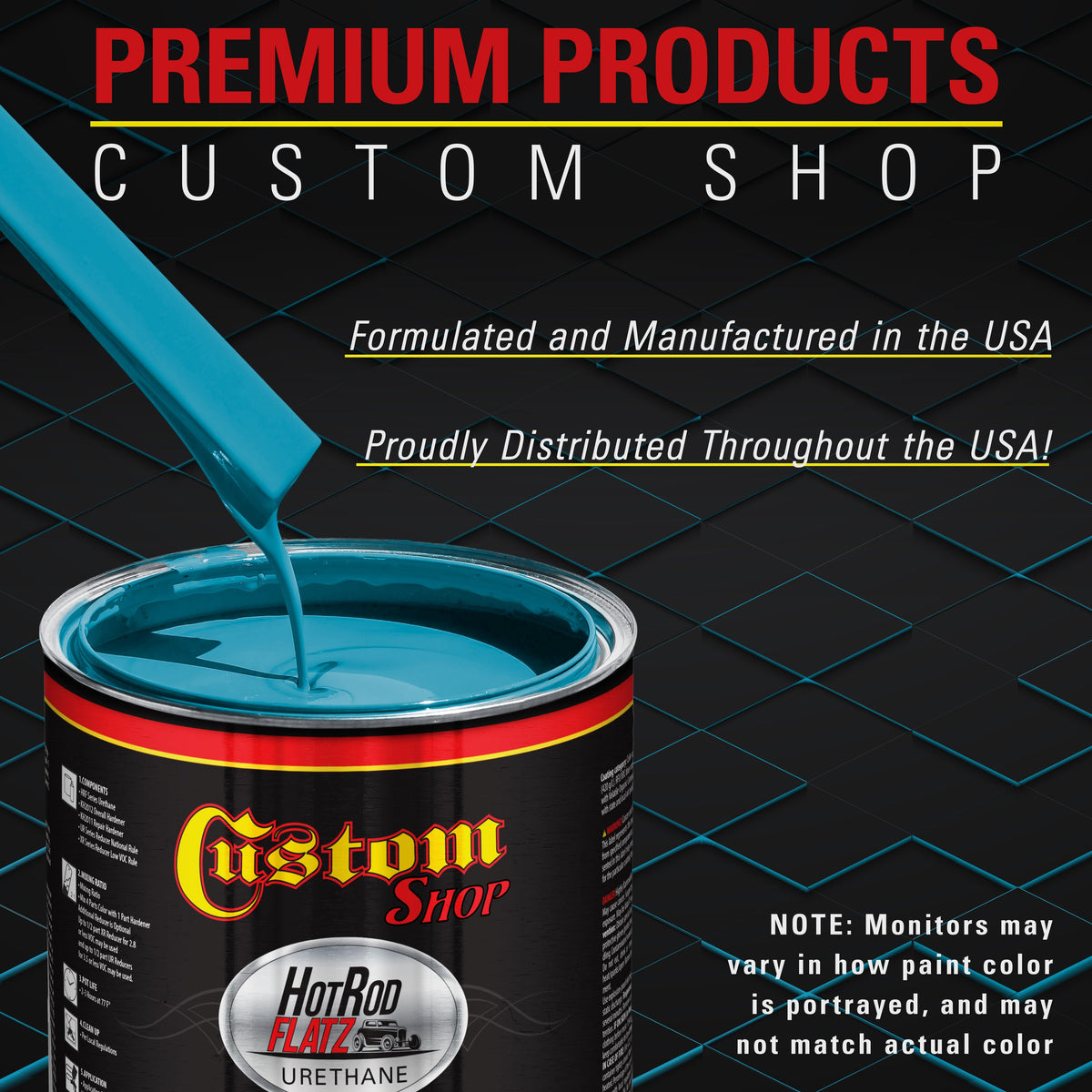 Petty Blue - Hot Rod Flatz Flat Matte Satin Urethane Auto Paint - Complete Gallon Paint Kit Coating