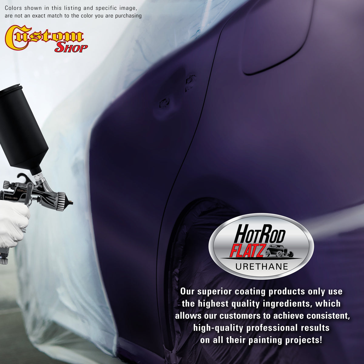 Majestic Purple - Hot Rod Flatz Flat Matte Satin Urethane Auto Paint - Complete Gallon Paint Kit
