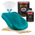 Deep Aqua - Hot Rod Flatz Flat Matte Satin Urethane Auto Paint - Complete Quart Paint Kit Coating, 4:1