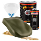 Olive Drab Green - Hot Rod Flatz Flat Matte Satin Urethane Auto Paint - Complete Gallon Paint Kit