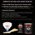 Olive Drab Green - Hot Rod Flatz Flat Matte Satin Urethane Auto Paint - Complete Quart Paint Kit