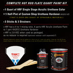 Tractor Red - Hot Rod Flatz Flat Matte Satin Urethane Auto Paint - Complete Quart Paint Kit Coating
