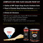 Monza Red - Hot Rod Flatz Flat Matte Satin Urethane Auto Paint - Complete Gallon Paint Kit Coating
