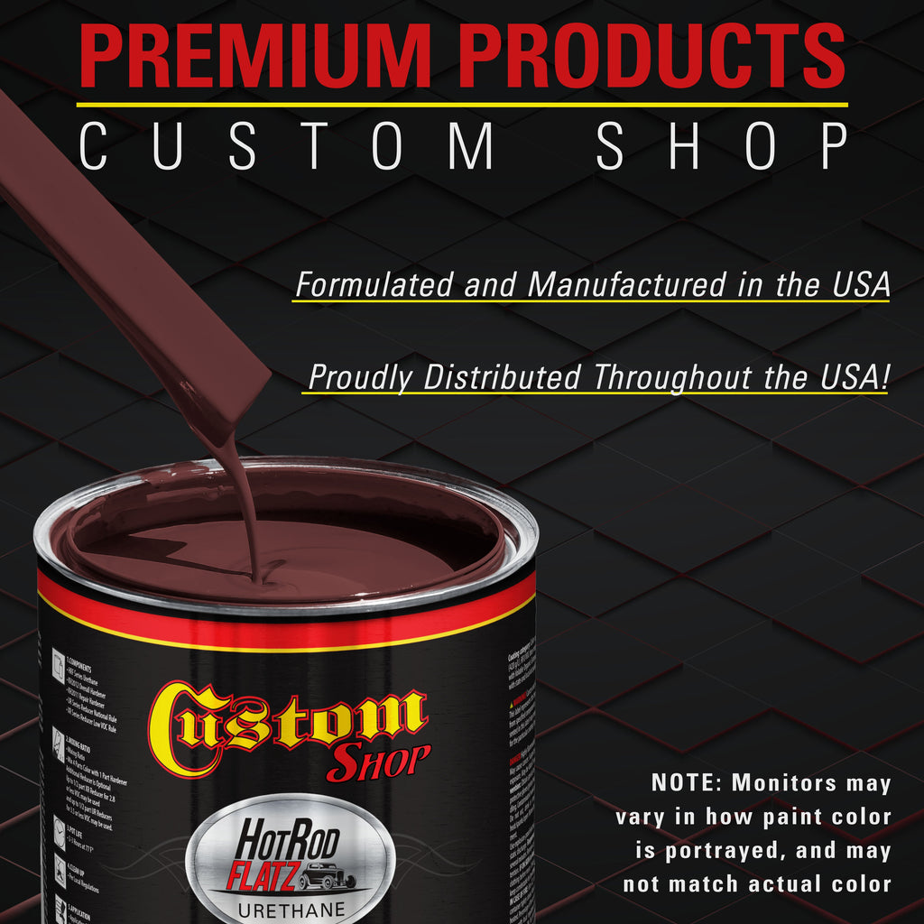 Carmine Red - Hot Rod Flatz Flat Matte Satin Urethane Auto Paint - Complete Gallon Paint Kit Coating