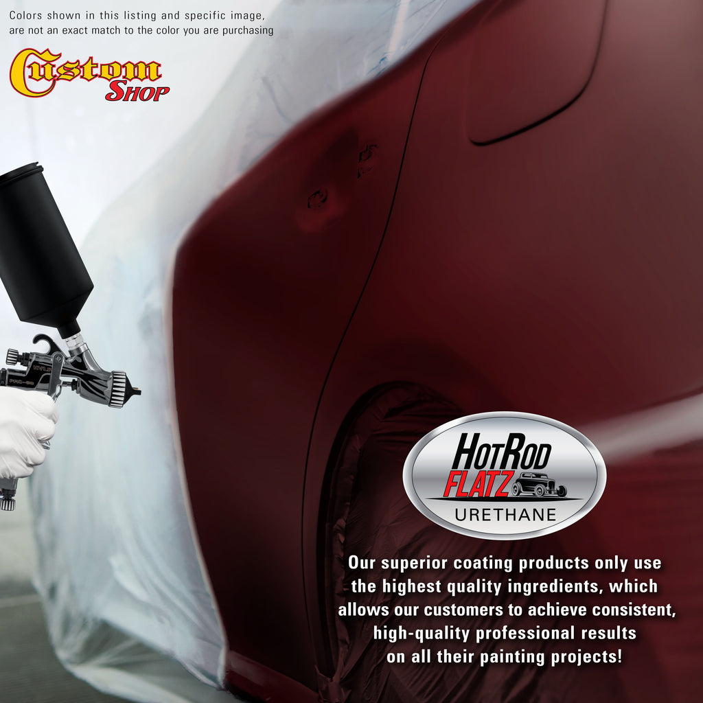 Burgundy - Hot Rod Flatz Flat Matte Satin Urethane Auto Paint - Complete Quart Paint Kit Coating, 4:1