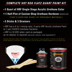 Victory Red - Hot Rod Flatz Flat Matte Satin Urethane Auto Paint - Complete Quart Paint Kit Coating