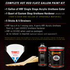 Viper Red - Hot Rod Flatz Flat Matte Satin Urethane Auto Paint - Complete Gallon Paint Kit Coating