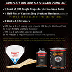 Charger Orange - Hot Rod Flatz Flat Matte Satin Urethane Auto Paint - Complete Quart Paint Kit