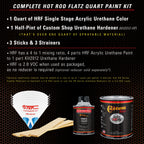 California Orange - Hot Rod Flatz Flat Matte Satin Urethane Auto Paint - Complete Quart Paint Kit