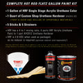 Omaha Orange - Hot Rod Flatz Flat Matte Satin Urethane Auto Paint - Complete Gallon Paint Kit Coating