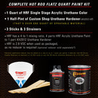 Omaha Orange - Hot Rod Flatz Flat Matte Satin Urethane Auto Paint - Complete Quart Paint Kit Coating