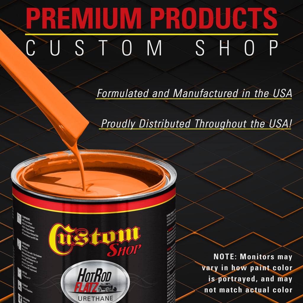 Omaha Orange - Hot Rod Flatz Flat Matte Satin Urethane Auto Paint - Complete Quart Paint Kit Coating