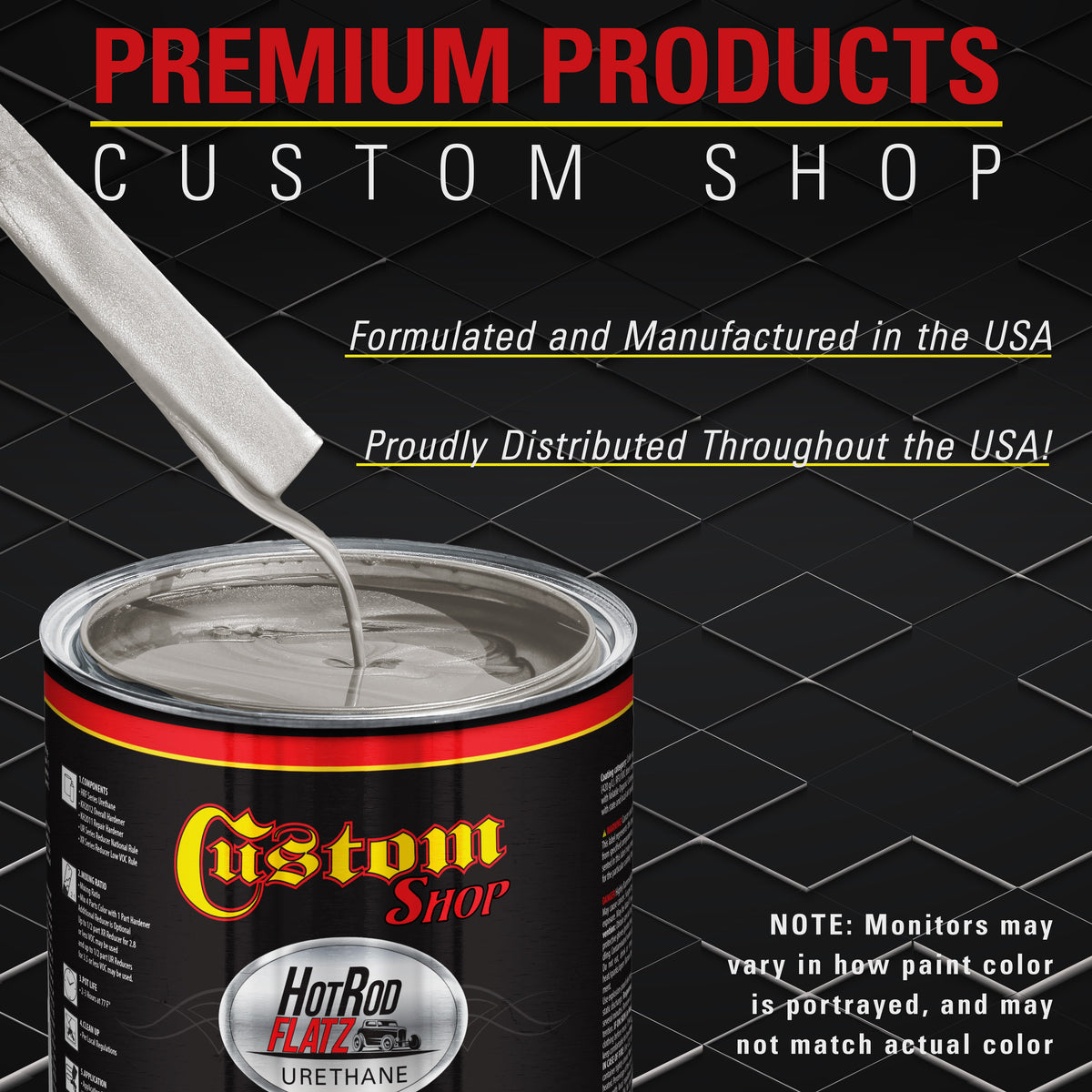 Sterling Silver Metallic - Hot Rod Flatz Flat Matte Satin Urethane Auto Paint - Complete Gallon Paint Kit