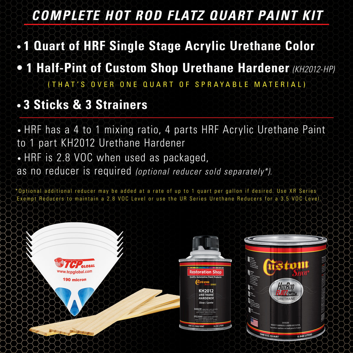 Arizona Bronze Metallic - Hot Rod Flatz Flat Matte Satin Urethane Auto Paint - Complete Quart Paint Kit