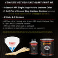 Honey Gold Metallic - Hot Rod Flatz Flat Matte Satin Urethane Auto Paint - Complete Quart Paint Kit