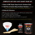 Honey Gold Metallic - Hot Rod Flatz Flat Matte Satin Urethane Auto Paint - Complete Quart Paint Kit