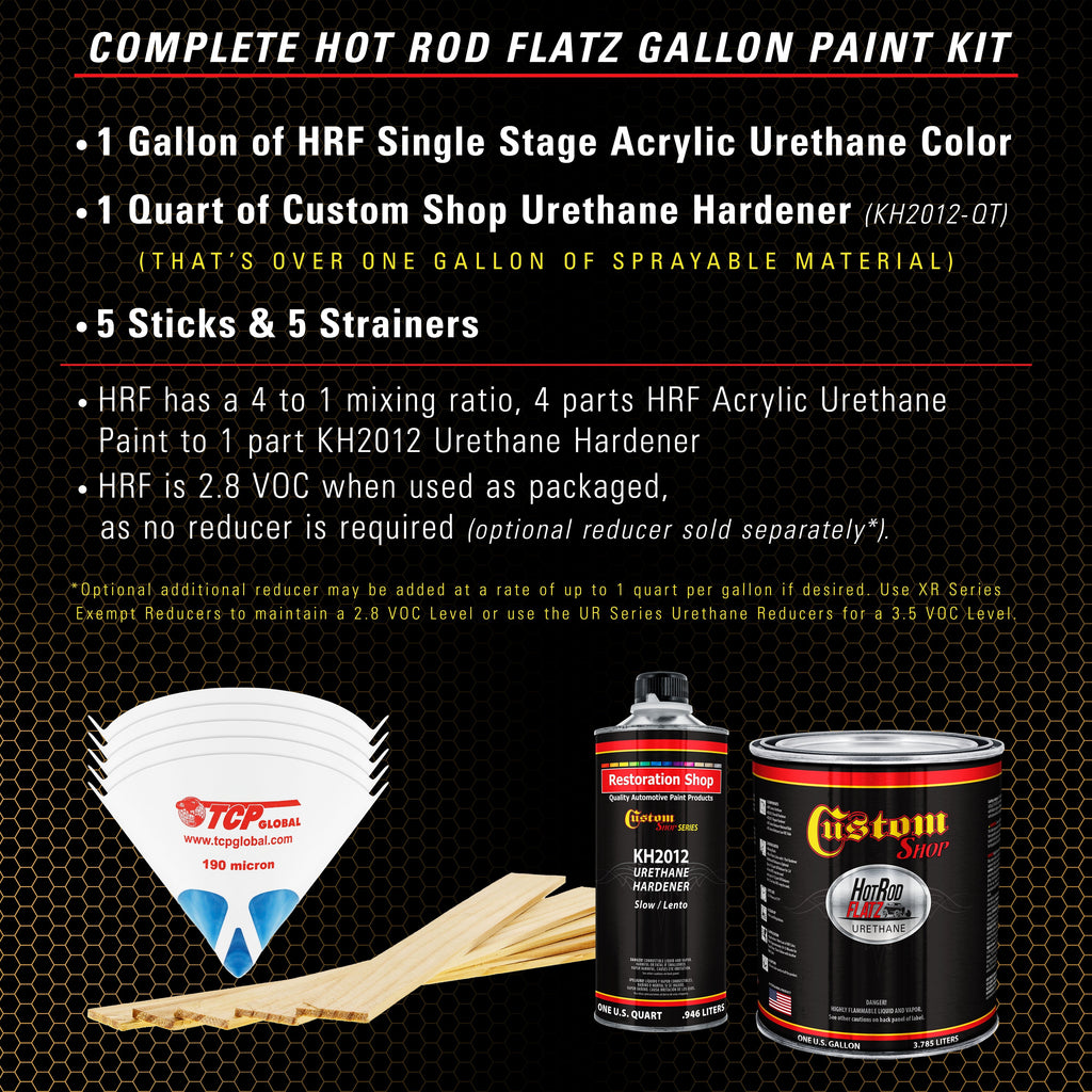 Autumn Gold Metallic - Hot Rod Flatz Flat Matte Satin Urethane Auto Paint - Complete Gallon Paint Kit