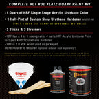 Sunburst Orange Metallic - Hot Rod Flatz Flat Matte Satin Urethane Auto Paint - Complete Quart Paint Kit