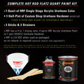 Malibu Sunset Orange Metallic - Hot Rod Flatz Flat Matte Satin Urethane Auto Paint - Complete Quart Paint Kit