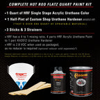 Malibu Sunset Orange Metallic - Hot Rod Flatz Flat Matte Satin Urethane Auto Paint - Complete Quart Paint Kit