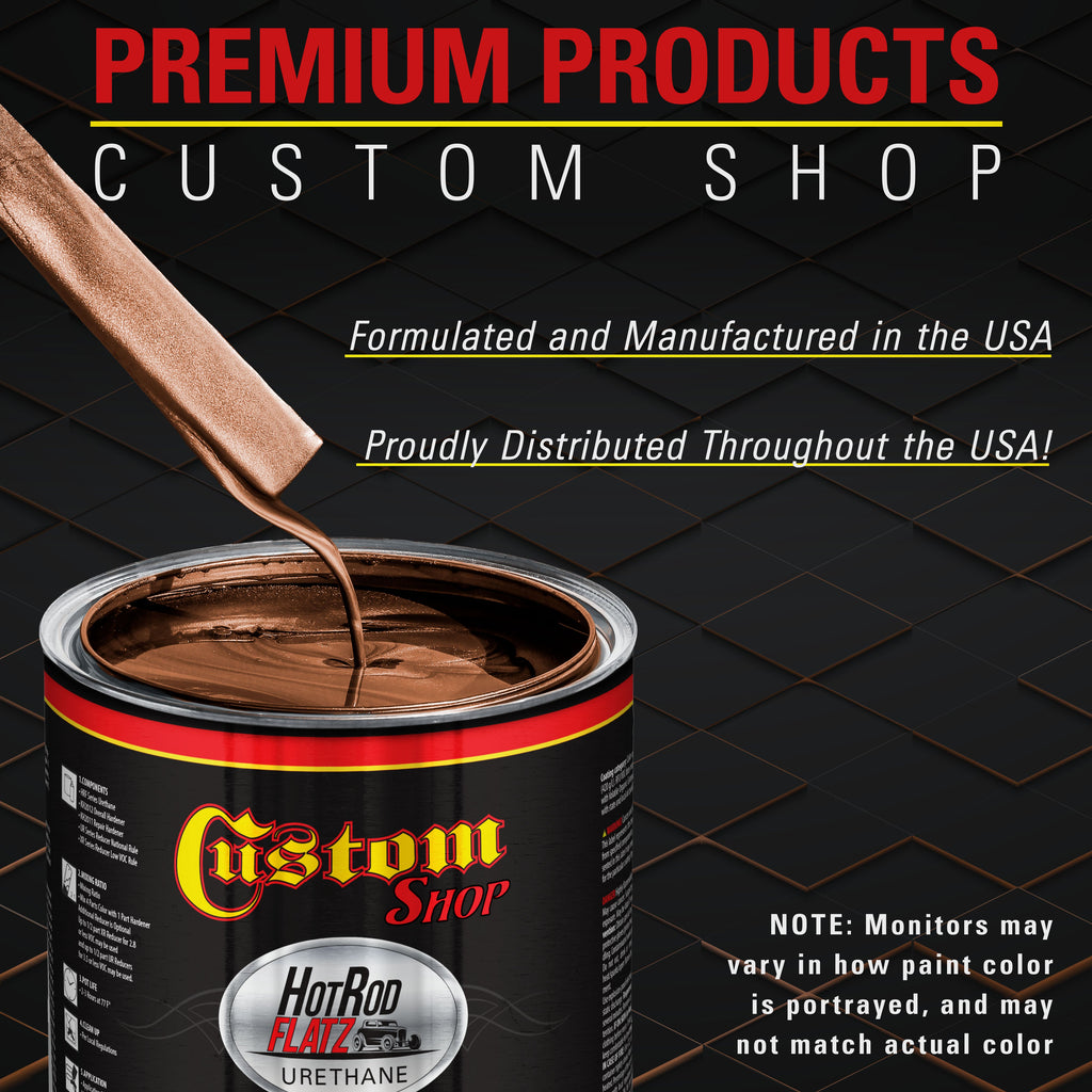 Malibu Sunset Orange Metallic - Hot Rod Flatz Flat Matte Satin Urethane Auto Paint - Complete Quart Paint Kit