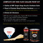 Sonic Blue Metallic - Hot Rod Flatz Flat Matte Satin Urethane Auto Paint - Complete Gallon Paint Kit
