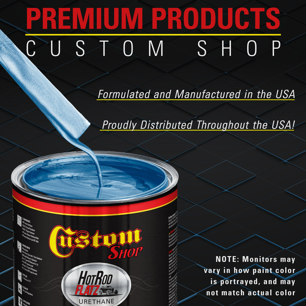 Sonic Blue Metallic - Hot Rod Flatz Flat Matte Satin Urethane Auto Paint - Complete Gallon Paint Kit